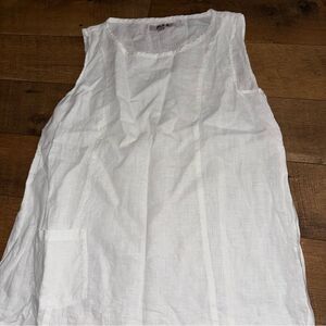 Flax White Linen Blouse